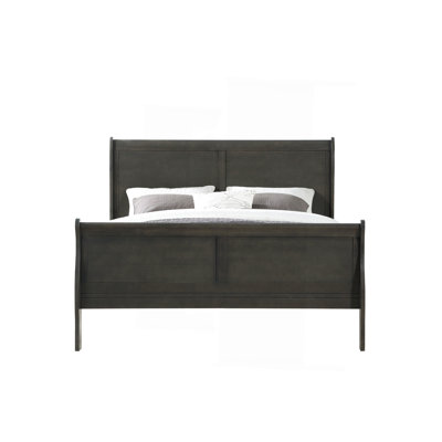 Louis Philippe Dark Gray Finish E. King Bed