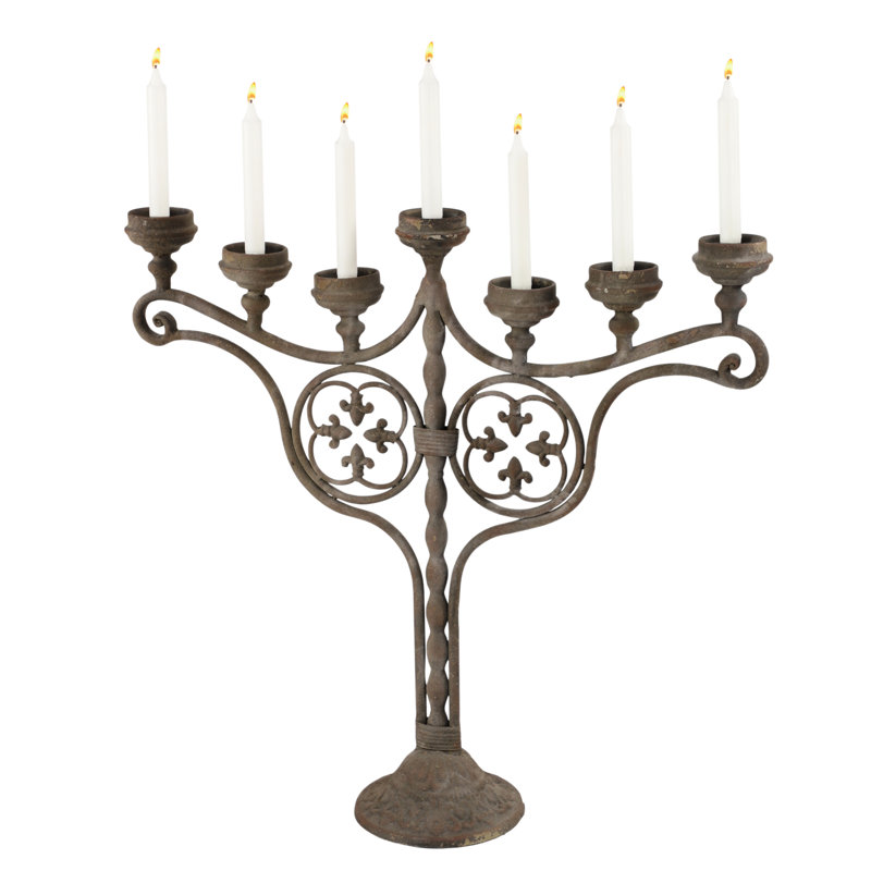 Candélabre de table en métal 28 po