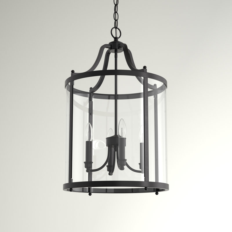 Aarav 4 - Light Lantern Pendant, Matte Black