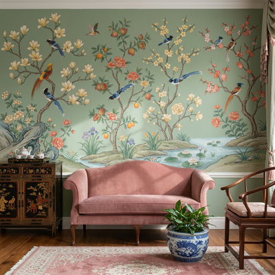 Pink Cherry Wallpaper Blossom Removable Spring Wall Decor