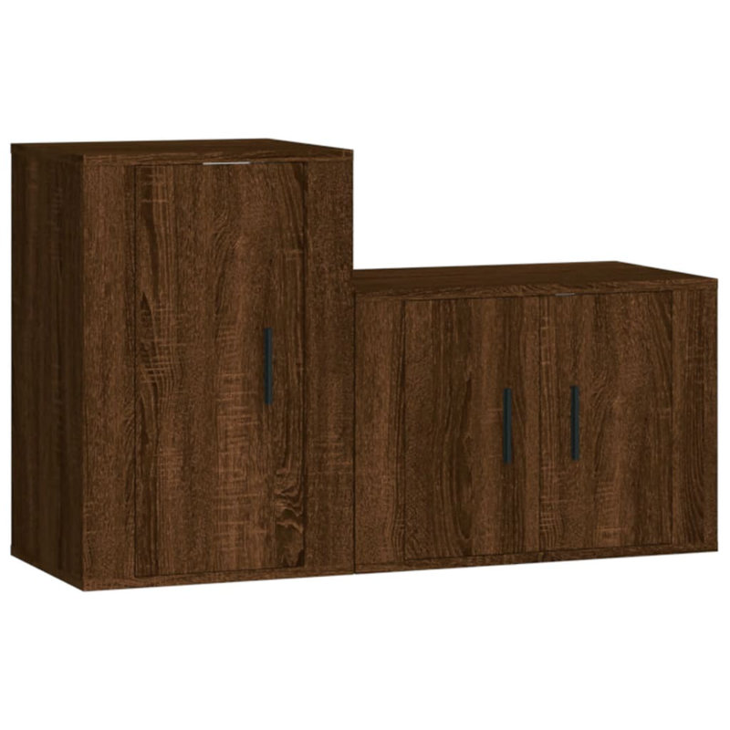 Leveda Floating TV Stand for TVs up to 24", Brown Oak