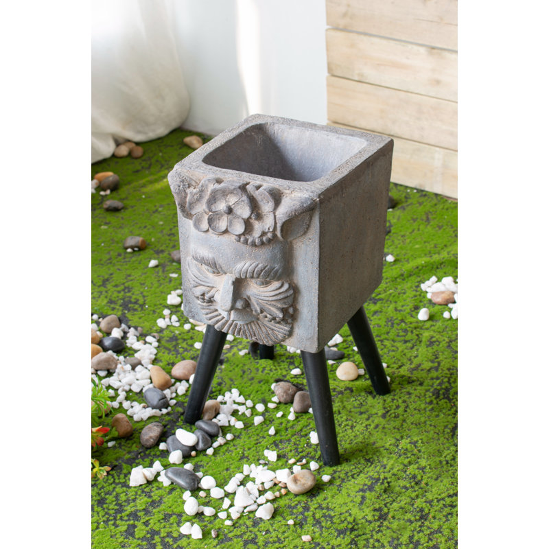 Pot de fleurs statue en fibre de verre