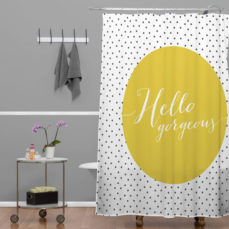 Rideau de douche simple hello superbe