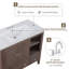 Plateau de meuble-lavabo simple 36 po