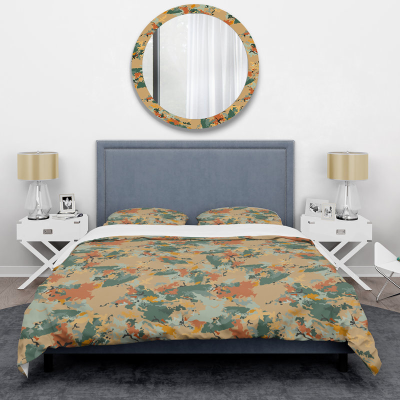 Multicolore camouflage urbain - ensemble de housse de couette abstrait - microfibre de polyester