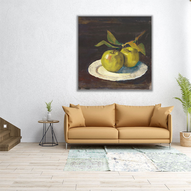 «Green Apple I», reproduction d'art sur toile, H 12 po x l 12 po