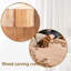 Table basse rustique en bois manufacturé en forme de fleur, table de centre rétro vieillie pour des salons confortables
