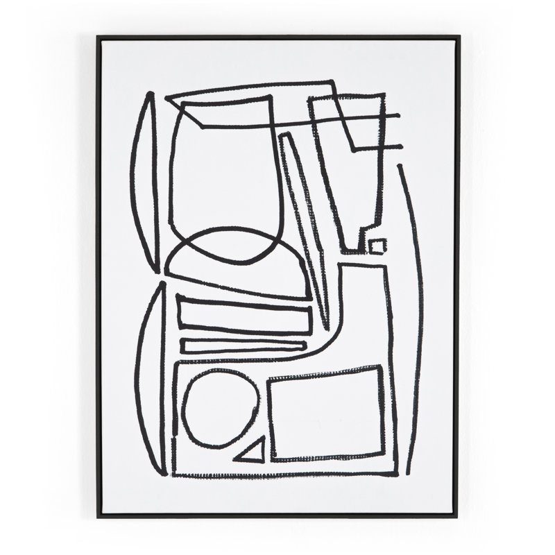Stark 1 Print by Dan Hobday, Black Floater Framed, 48" H x 36" W x 2" D