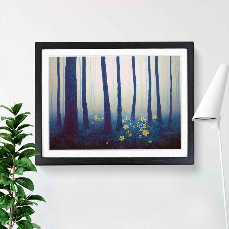 Grand Spring Forest - Print, Black, 46cm H x 64cm W