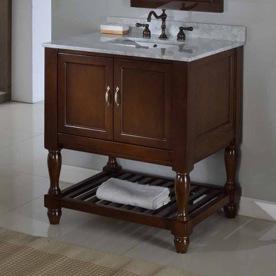 Ensemble de meuble-lavabo de salle de bain simple 32 po Mission Turnleg Spa