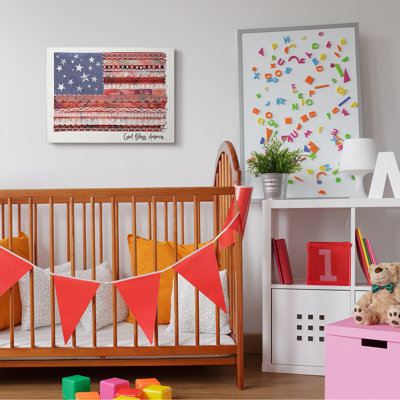 Drapeau «God Bless America» à motif de macramé