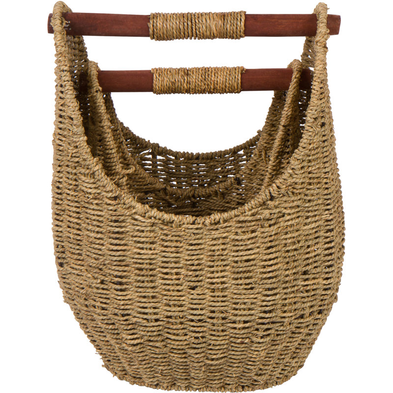 Ensemble de 2 paniers en osier, gris