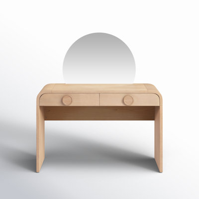 Huchinson Vanity Desk with Mirror by AllModern