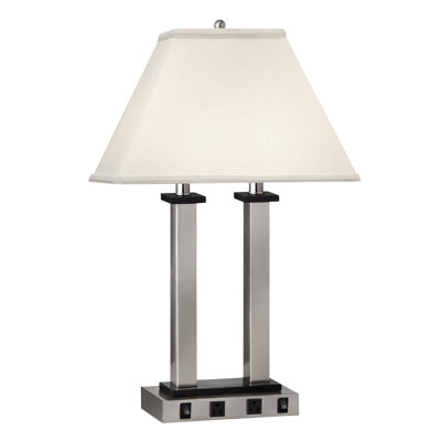 Square Post Metal USB Desk Lamp
