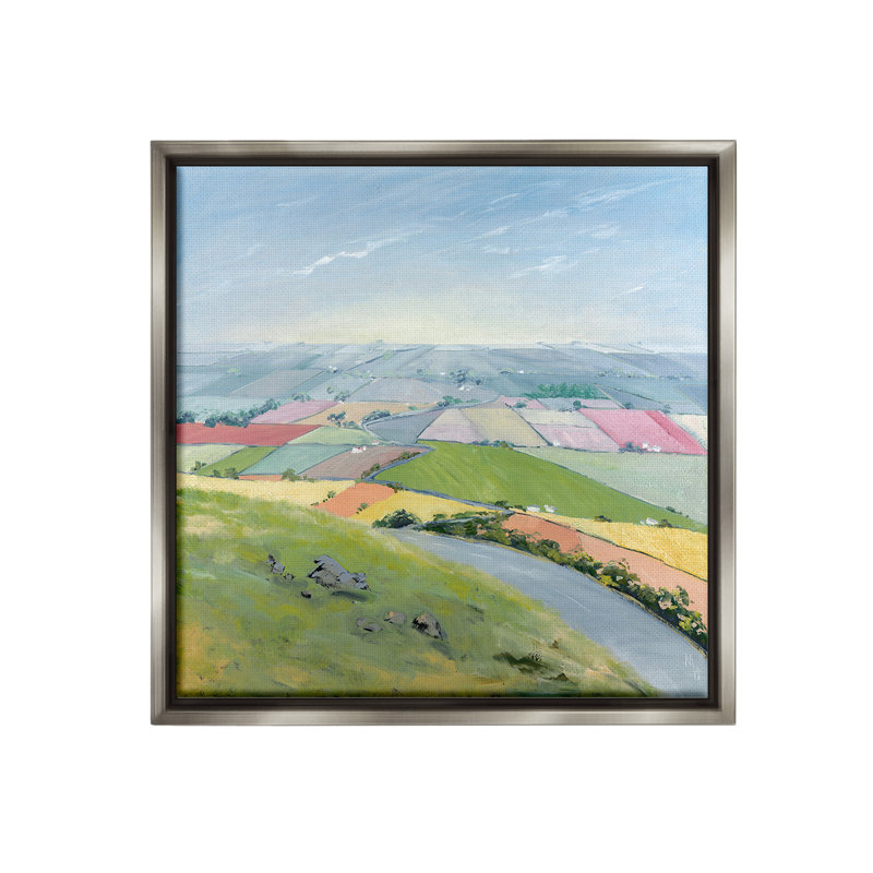 «Over donnanting Farm Farm Floater Frame» par Meredith Howse sur, Cadre flottant gris lustré, H 18 po x l 18 po