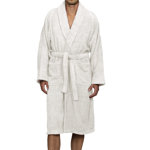 Finnian 100% Cotton Terry Cloth Mid-Calf Bathrobe with Pockets