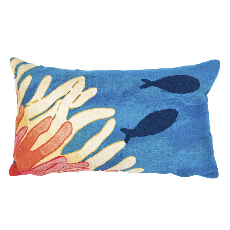 Coral Rectangular Polyester Indoor/Outdoor Decorative Pillow