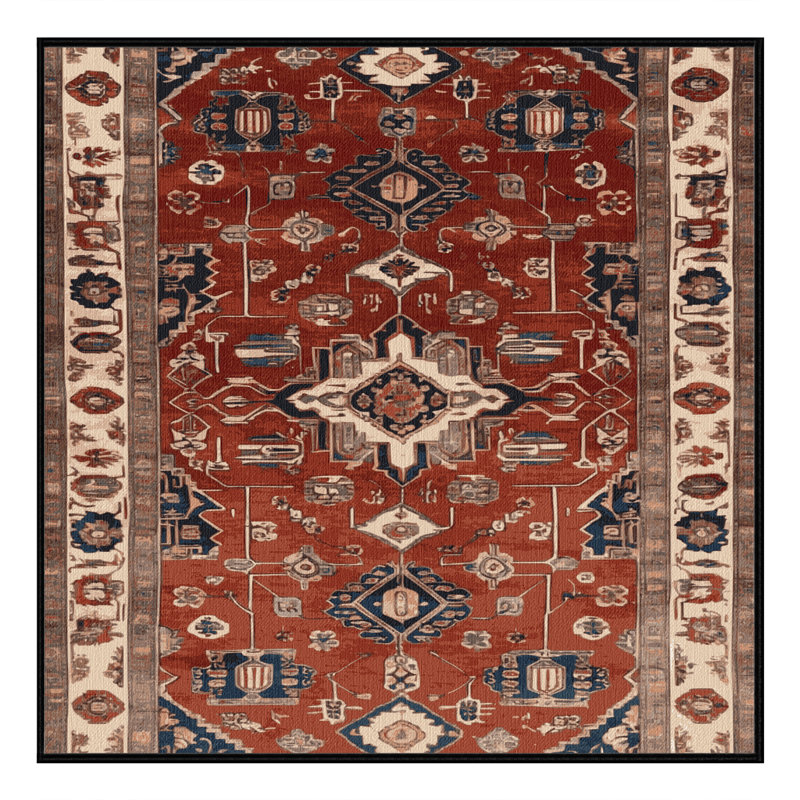 Tapis brun lavable à la machine, Carré 8 pi
