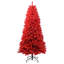 Arbre de Noël en PVC pur rouge avec branches articulées et support en métal stable-902245925