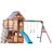 Transform Your Backyard! 10-in-1 Cedar Wood Swing Set With Slide, Climbing Wall, 2 Swings, Play Kitchen & Wooden Roof – Ultimate Outdoor Playset For Kids 3+