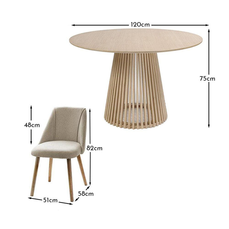 Hopley 4 - Person Dining Set, Sand