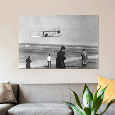 " 1911 One Of The Wright Brothers Flying A Glider And Spectators On Ocean Beach Kill Devil Hills Kitty Hawk North Carolina USA " by Vintage Images