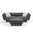 Upholstered Chesterfield Sofa with Ottoman-268910157