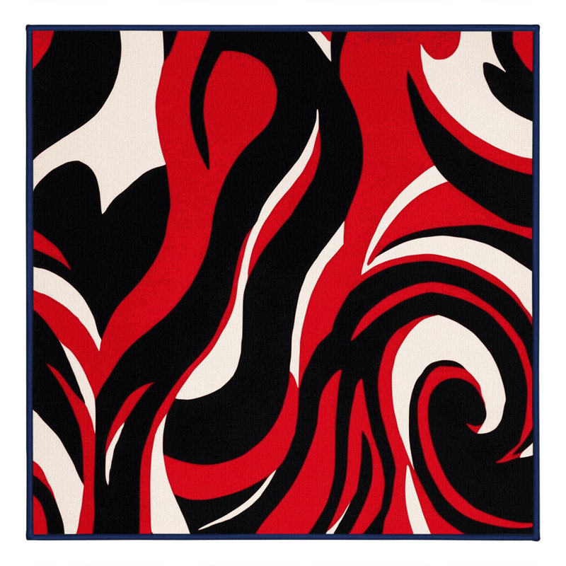 Cerise Tide Rug, Square 8'