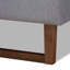 Grand lit plateforme tapissier Brixton, gris foncé / brun noyer, H 14,9 po x l 64 po x L 83 po-2018084508-2018084507