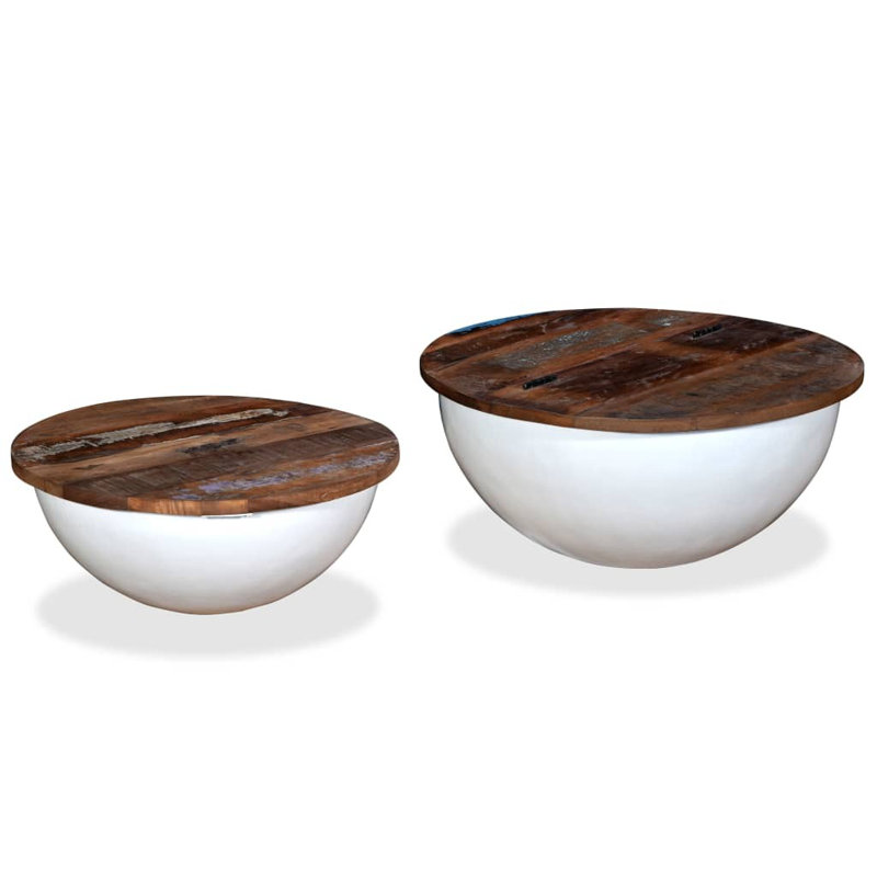 Nadia Solid Coffee Table with Storage, White