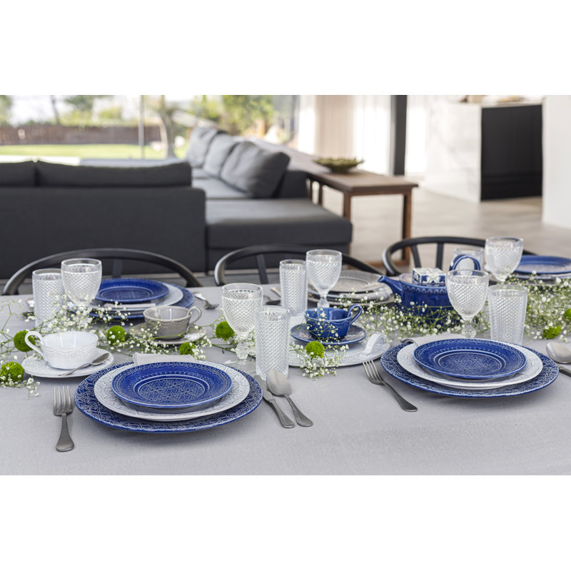 Rua Nova Earthenware Dinner Plate, Anthracite