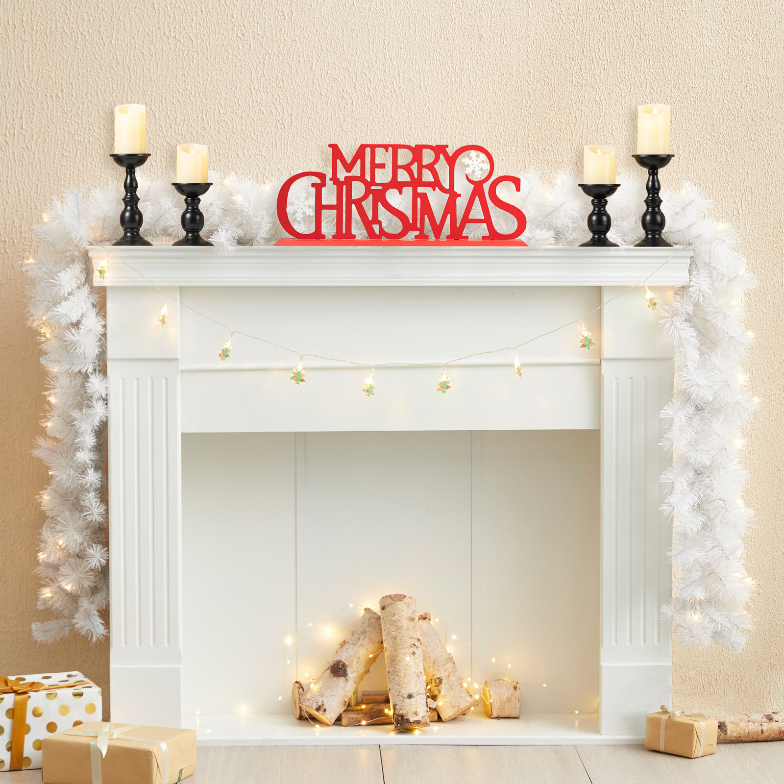 Soperton 108" Pre-Lit White Pine Christmas Garland
