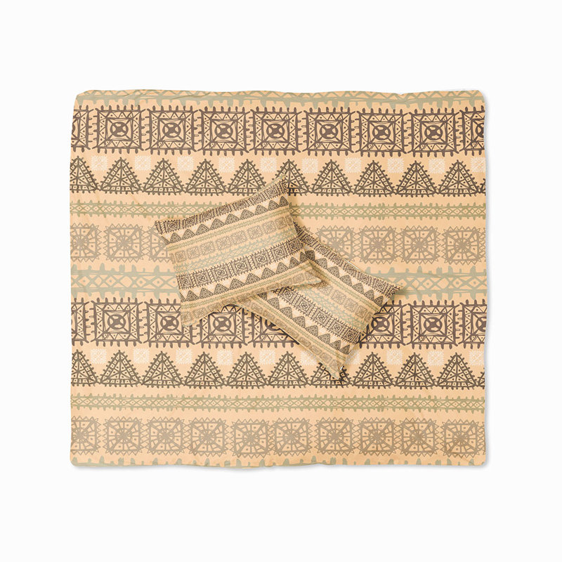  Housse de couette Tribal, Housse de couette grand et 2 taies décoratives