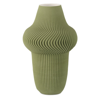 Grand vase vert Plisse