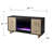 Sarenac Wilconia Color Changing Fireplace with Media Storage and Carved Details