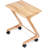 TV Tray Table, TV Dining Table With Casters For Small Spaces, Solid Wood End Table, Sofa Couch Side Table Removable Snack Tray For Coffee Bed Sofa Eating Writing Reading Living Room Bedroom