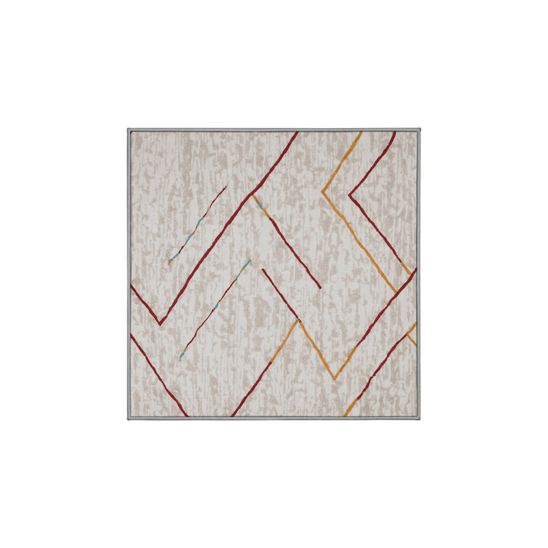 Tapis gris soyeux et moelleux, Carré 6 pi