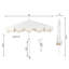 Parasol d'extérieur à frange bohémienne de 9 pi avec manivelle et inclinaison Collins, auvent blanc résistant aux rayons UV, mât blanc-1422570732-1412435110