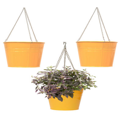 Jardinière suspendue en acier galvanisé émaillé S / 3