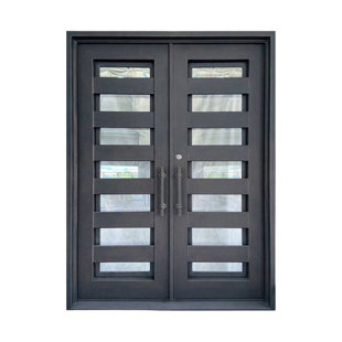 Tiered View Iron Entry Door