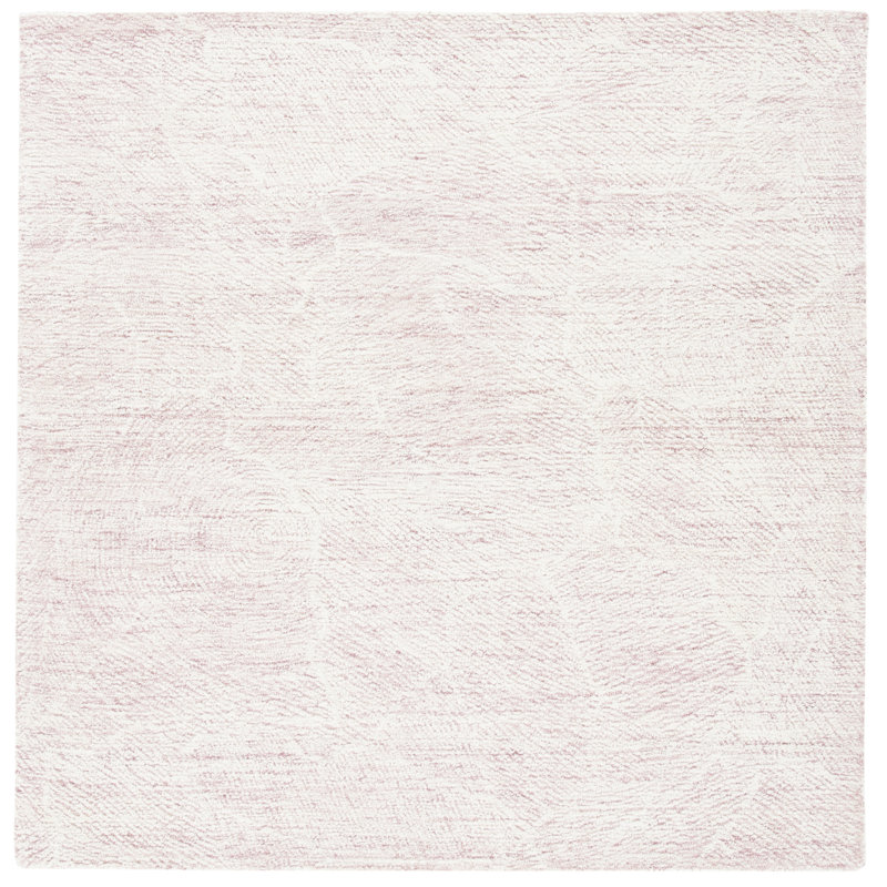 Goin Hand Tufted Indian Wool And Cotton With Latex Solid Color Rug, Square 6'
