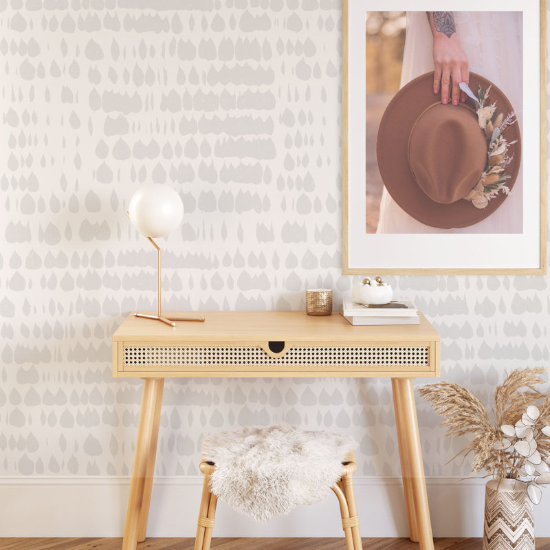 Nude Modern Polka Dot Wallpaper