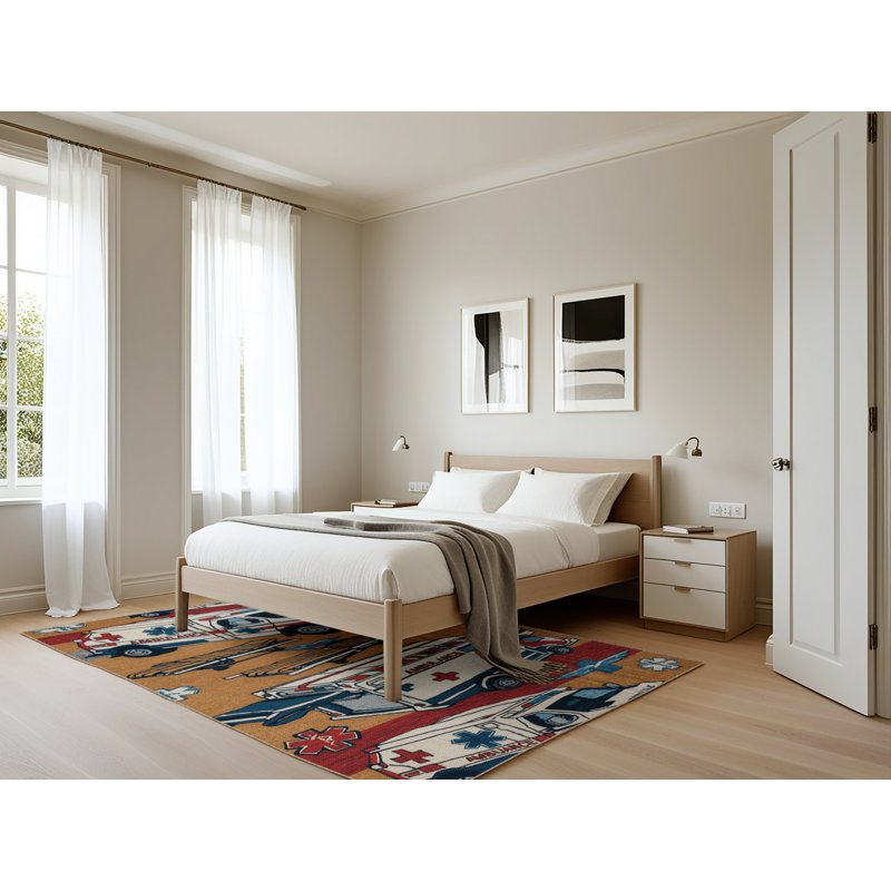 Tapis de transport brun lavable à la machine, Rectangle 5 pi x 7 pi