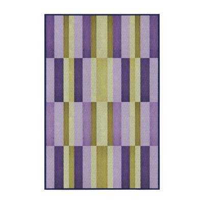 Tapis mauve/vert à tisser électrique