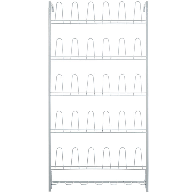 Wall-Mounted 18-Pair Shoe Boot Rack