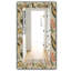Miroir de salle de bain éclectique à motif floral indien rétro-40097401