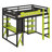 Full Loft Bed With Desk, RGB LED Light & Charging Station, Wood Bed With Desk Underneath-306769749