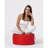 Stylish Garden Pouffe, 21.7 in Diameter, 11.8 in Height | 100% Polyester, Waterproof, Red Color | 200 lbs Capacity, Original Bead Styrofoam Filling, Hidden Zipper System | Perfect for Modern Outdoor & Indoor Spaces-2120909809