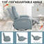 Fauteuil inclinable électrique pivotant et berçant en cuir véritable avec support lombaire, degré de pivotement maximal de 270 °, mécanisme de mouvement robuste avec USB et type C-13944070