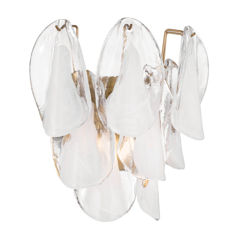 Applique murale 2 lumières Verla Crest 14,75 "de haut, Blanc